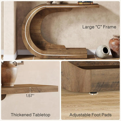 LITTLE TREE 43.3" Modern Console Entryway Table
