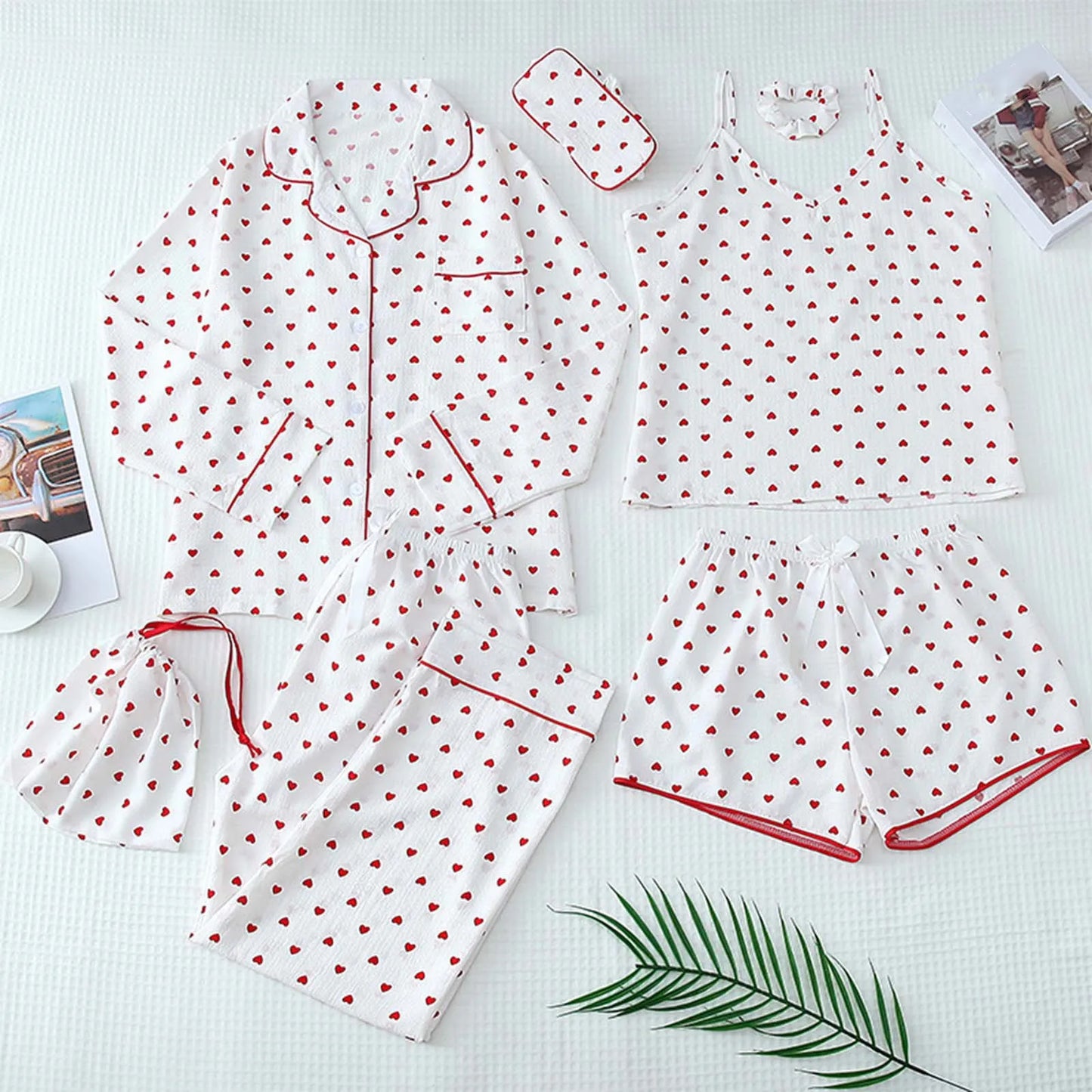 Women's Pajamas 7 Piece Set