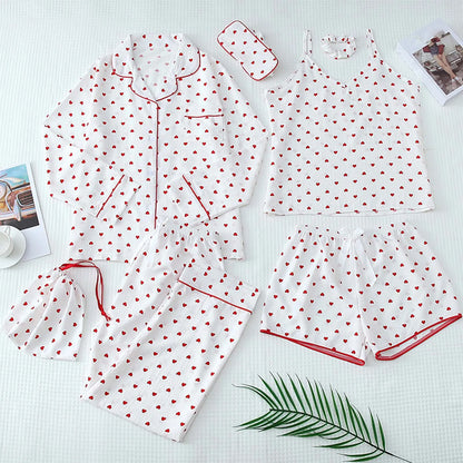 Women's Pajamas 7 Piece Set