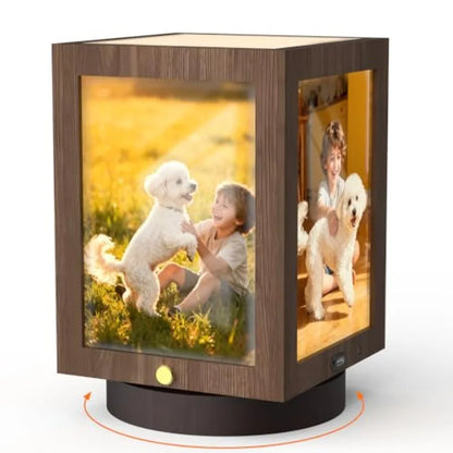 4x6 Picture Frame Light, Vintage Rotating Photo Frame