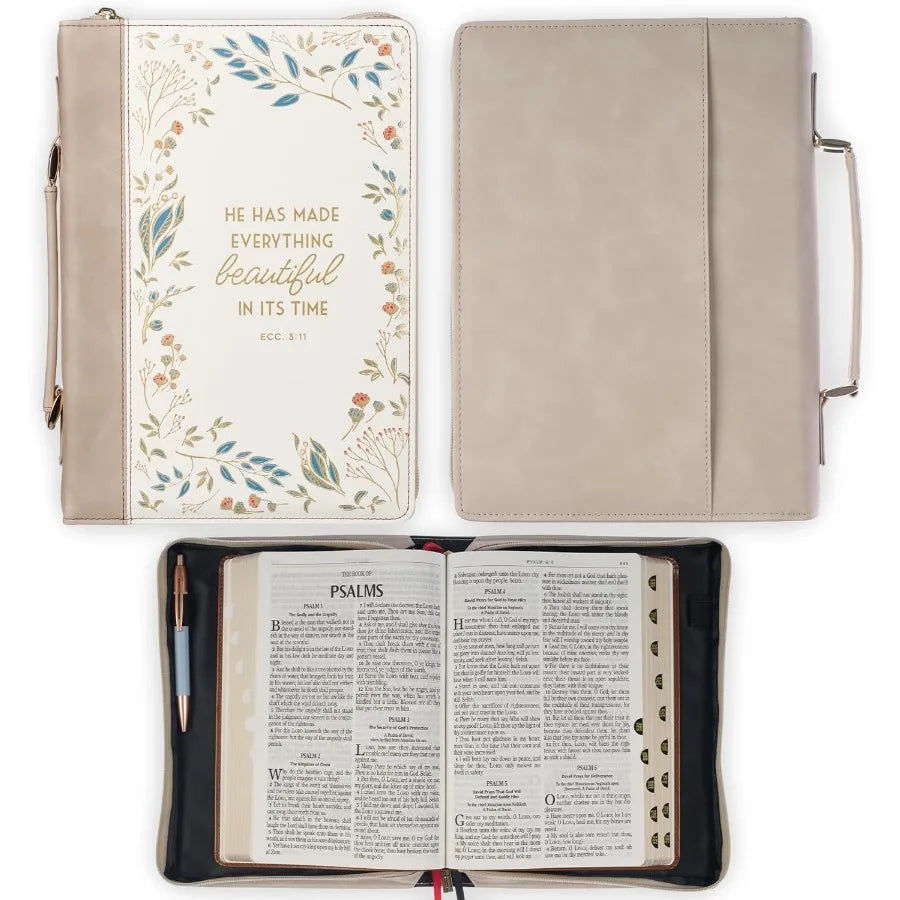 Premium Vegan Leather Inspirational Bible Cover