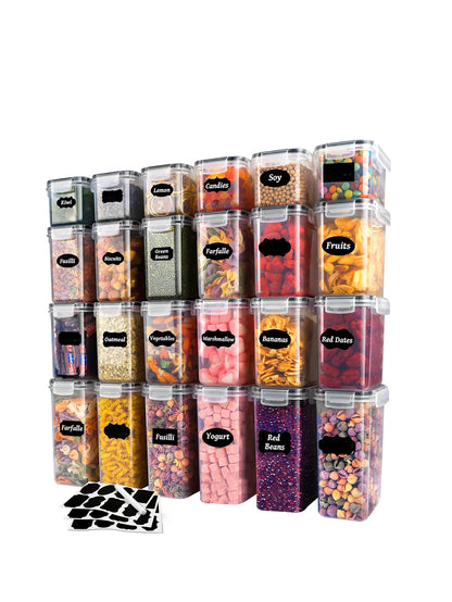 24 Piece Sealed Food Storage Containers With LIDS