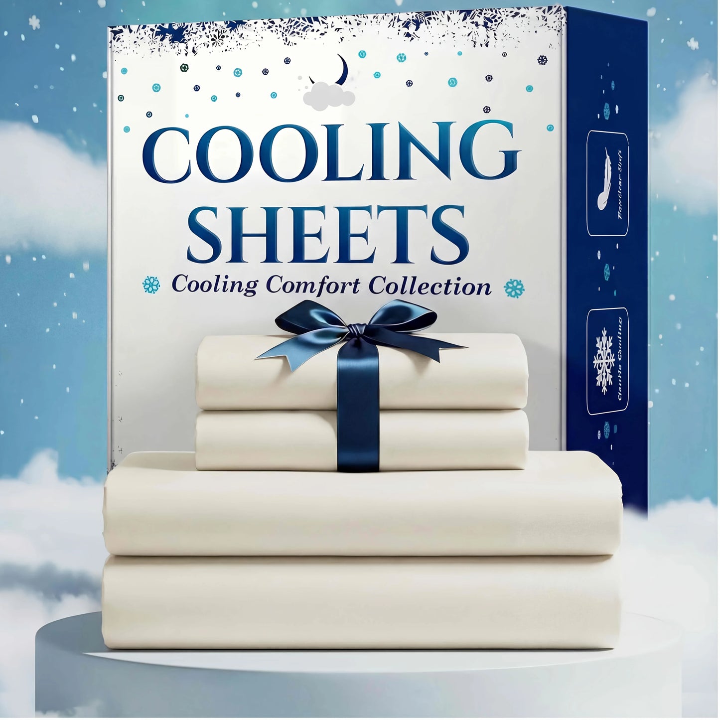 Soft Wrinkle-Free Cooling Sheets with Deep Bed Sheet Fit