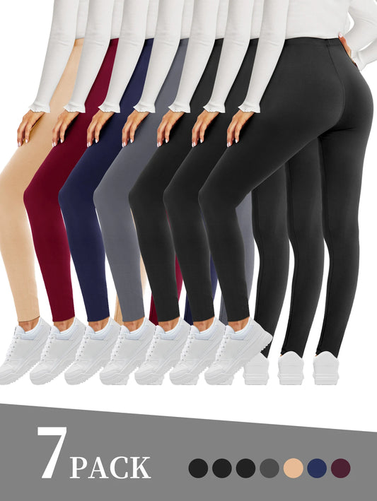 7 Pack Leggings for Women  Tummy Control