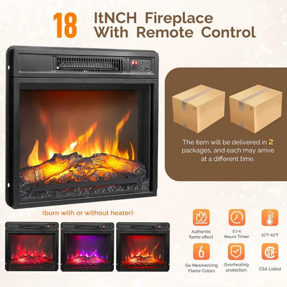 Electric Fireplace Heater Corner TV Stand
