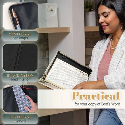 Premium Vegan Leather Inspirational Bible Cover