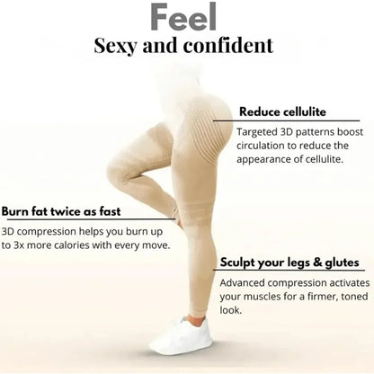Slimove Cellulite 3D Leggings, High Waisted