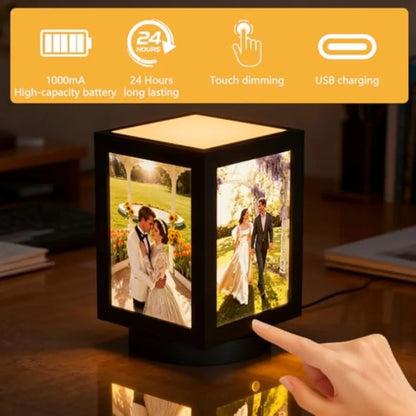 4x6 Picture Frame Light, Vintage Rotating Photo Frame