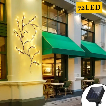 1pcs Solar Willow Vine Light 72/96 LED 8 Modes Waterproof