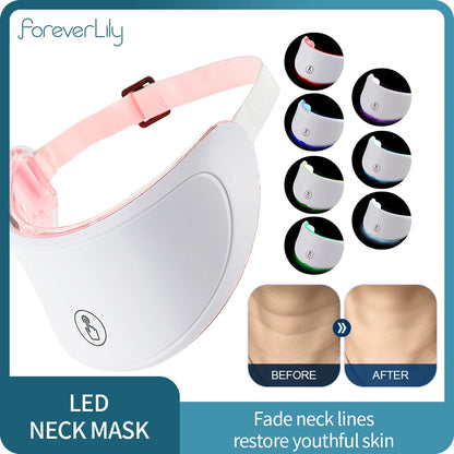 Neck LED Mask 7 Colors Photon Skin Tightening