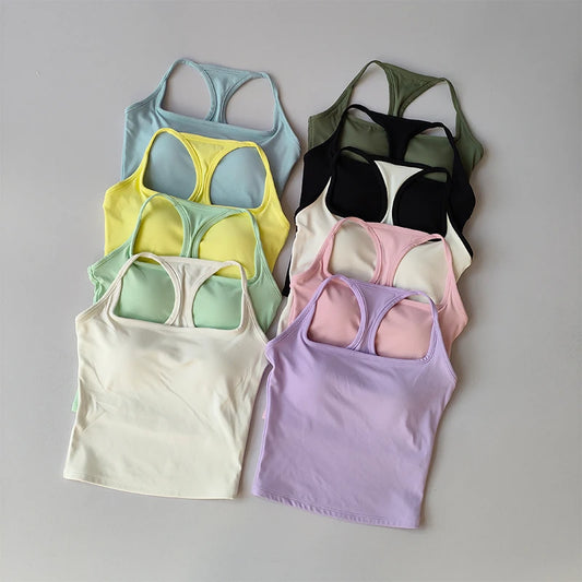 Sports and Fitness Top With Chest Pad