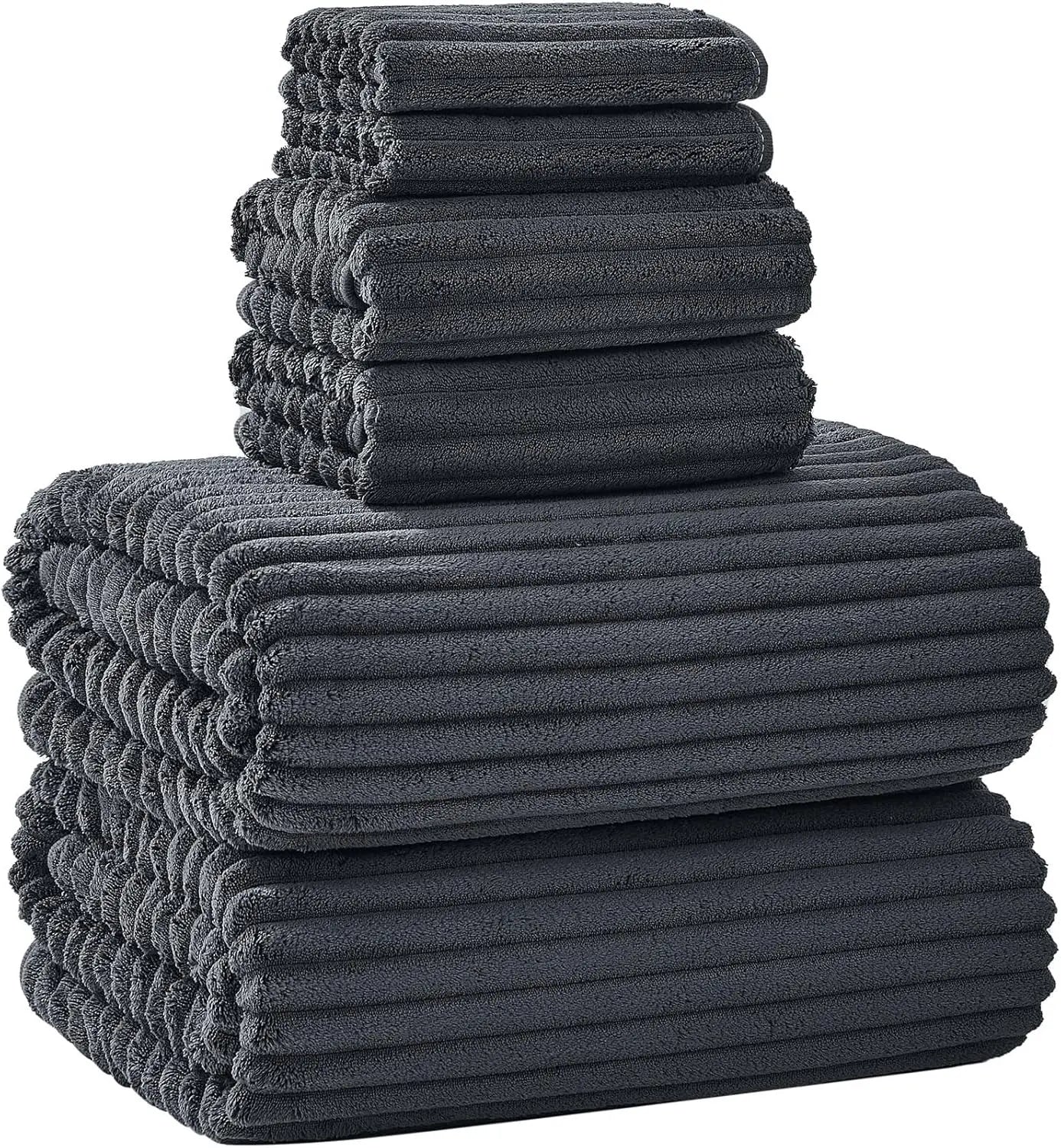 6-Piece Oversized Microfiber Bath Towel Set