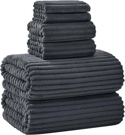 6-Piece Oversized Microfiber Bath Towel Set