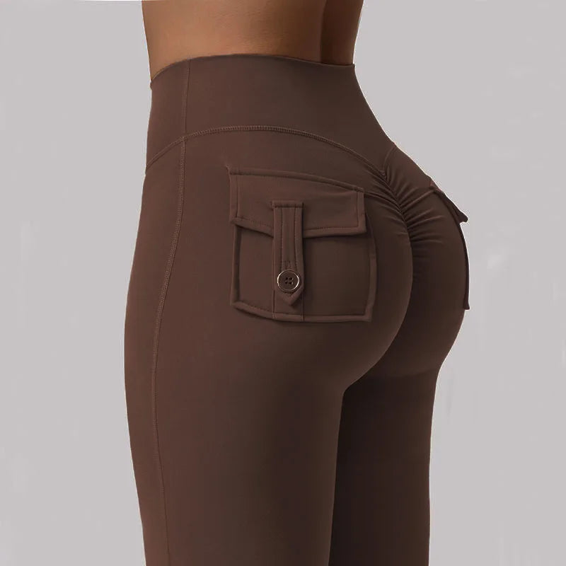 Yoga Flare, High-Waisted Tummy-Control Wide-Leg  Leggings