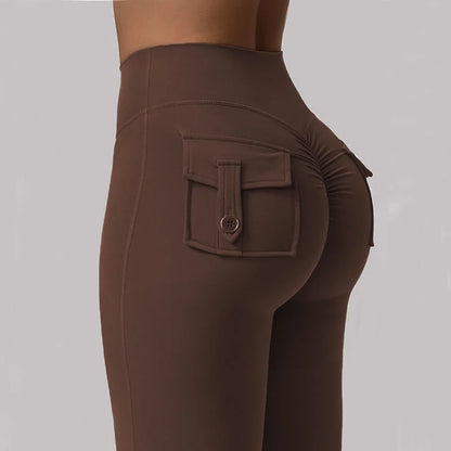 Yoga Flare, High-Waisted Tummy-Control Wide-Leg  Leggings