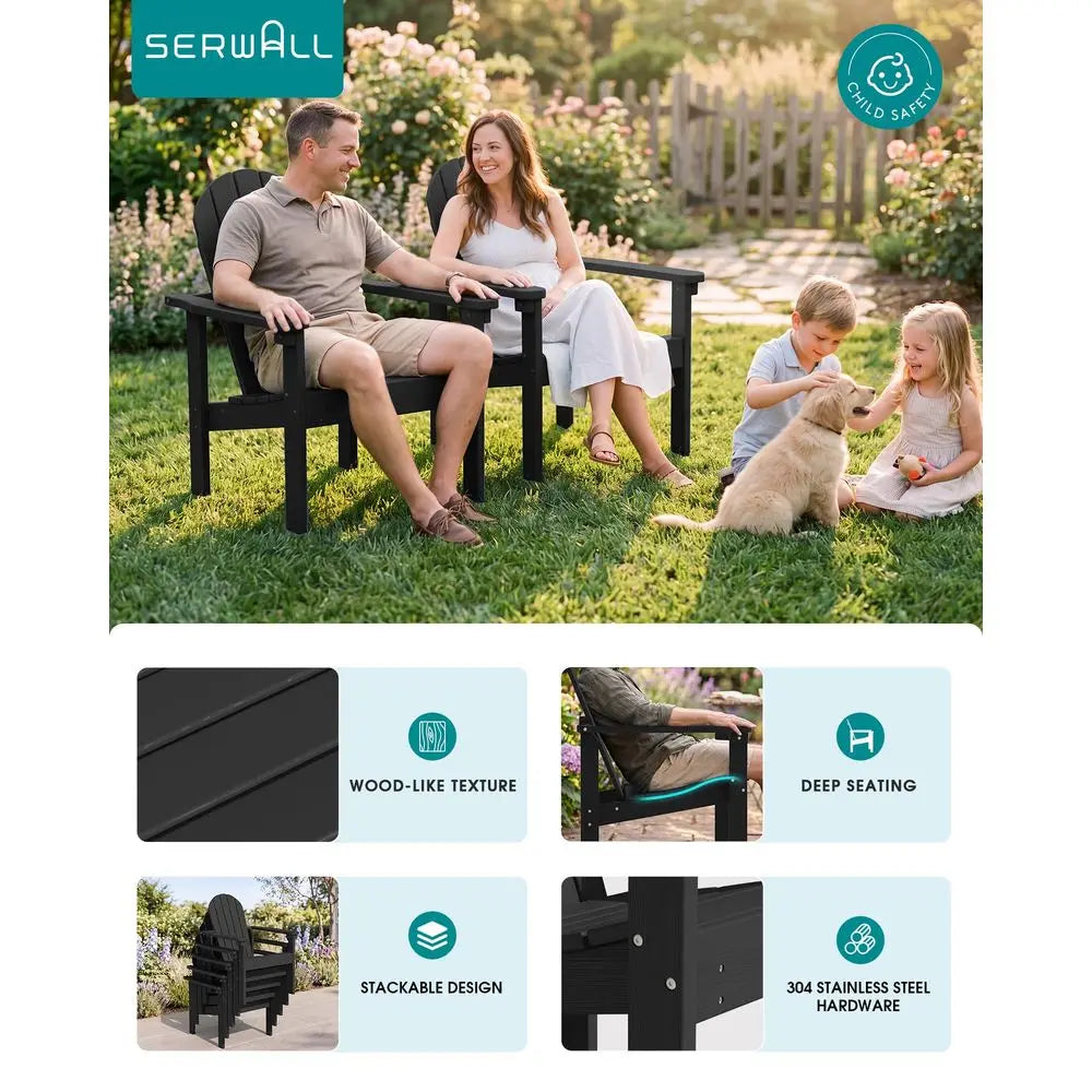 Stackable Modern Adirondack Chairs Set of 4