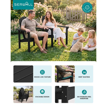 Stackable Modern Adirondack Chairs Set of 4