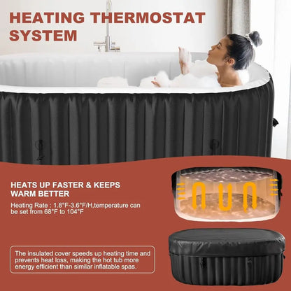 Inflatable Hot Tub With 100 Bubble Jets