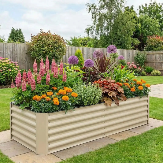 Rustproof Galvanized Raised Garden Bed Planter Box