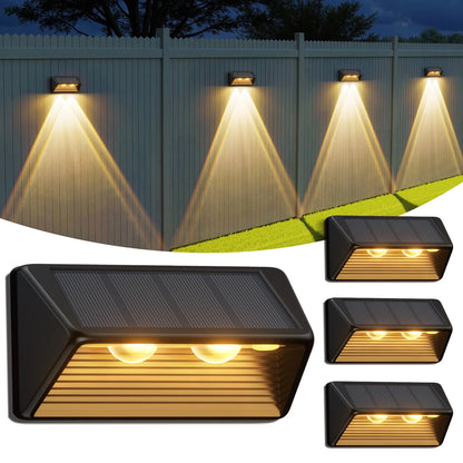 4/8/12-Pack Solar Fence/Step Lights