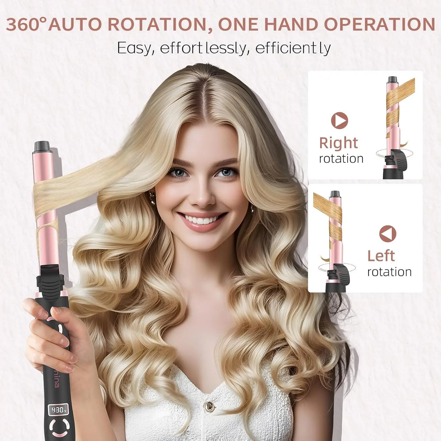Rotating Curling Iron Automatic Curling Wand