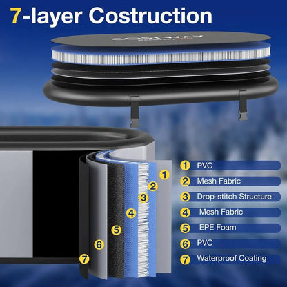 Oval Inflatable Ice Bath Tub with Cover