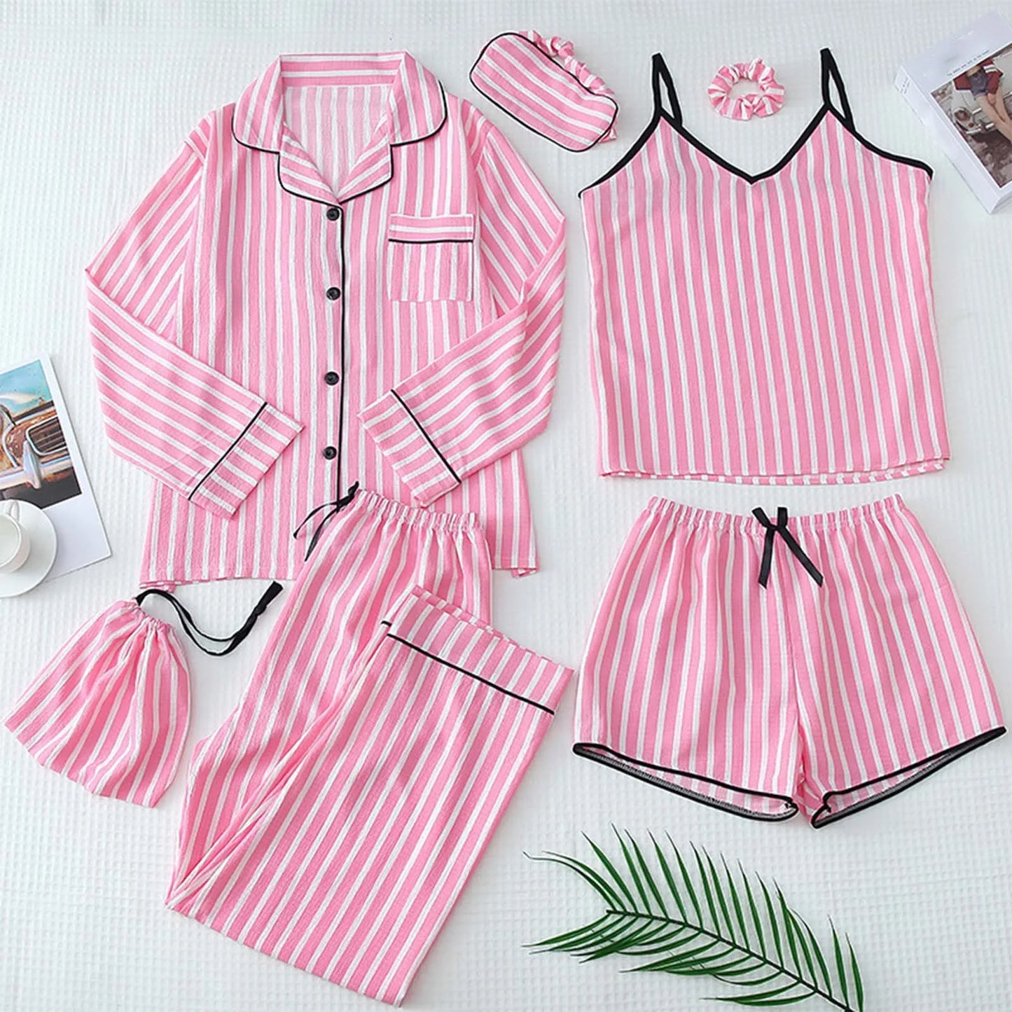 Women's Pajamas 7 Piece Set