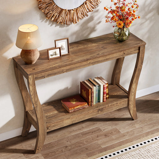 Solid Wood Console Table 41.3-Inch