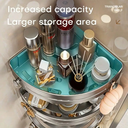 Wall Mounted Corner Bathroom Shampoo Towel Holder