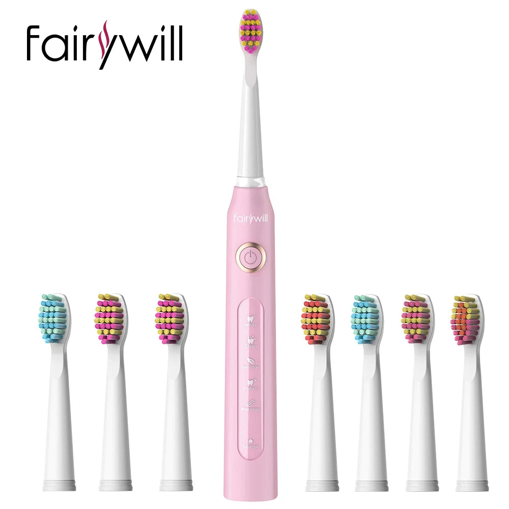 Electric Sonic Toothbrush With Replacement Heads