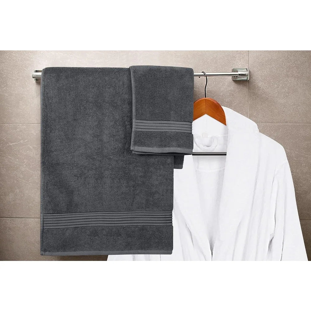 8-Piece Premium Towel Set, 2 Bath, 2 Hand, 4 Washcloths