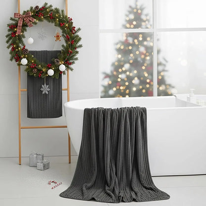 6-Piece Oversized Microfiber Bath Towel Set