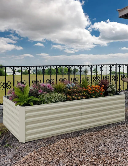 Rustproof Galvanized Raised Garden Bed Planter Box