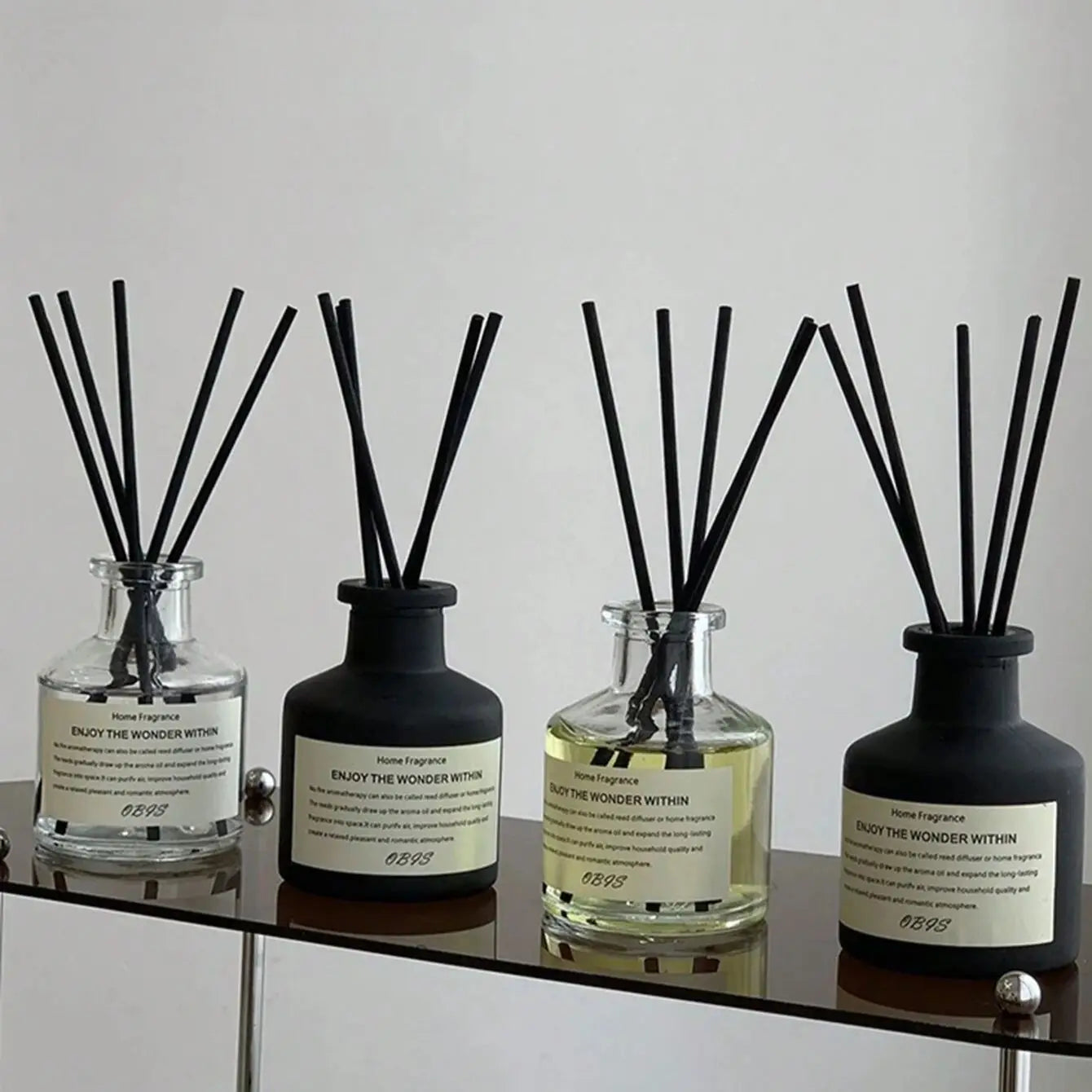 Flameless Jasmine Fragrance Oil with Reed Diffuser Stick