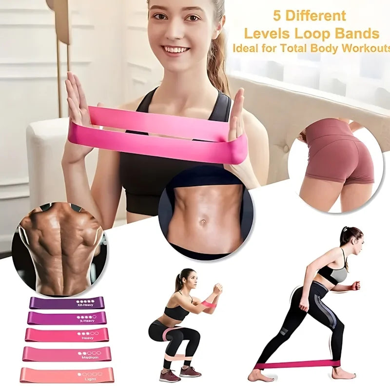 5 Pcs Resistance Bands Set