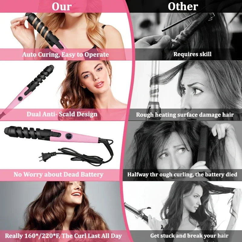 2 In 1 Curling Iron, Hair Straightener