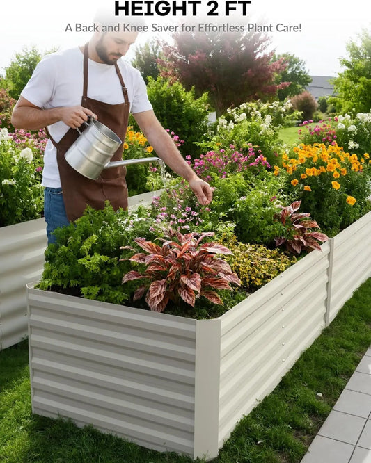 Rustproof Galvanized Raised Garden Bed Planter Box