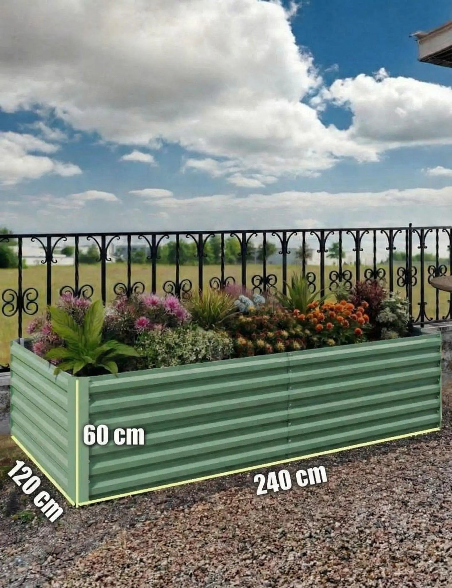 Rustproof Galvanized Raised Garden Bed Planter Box