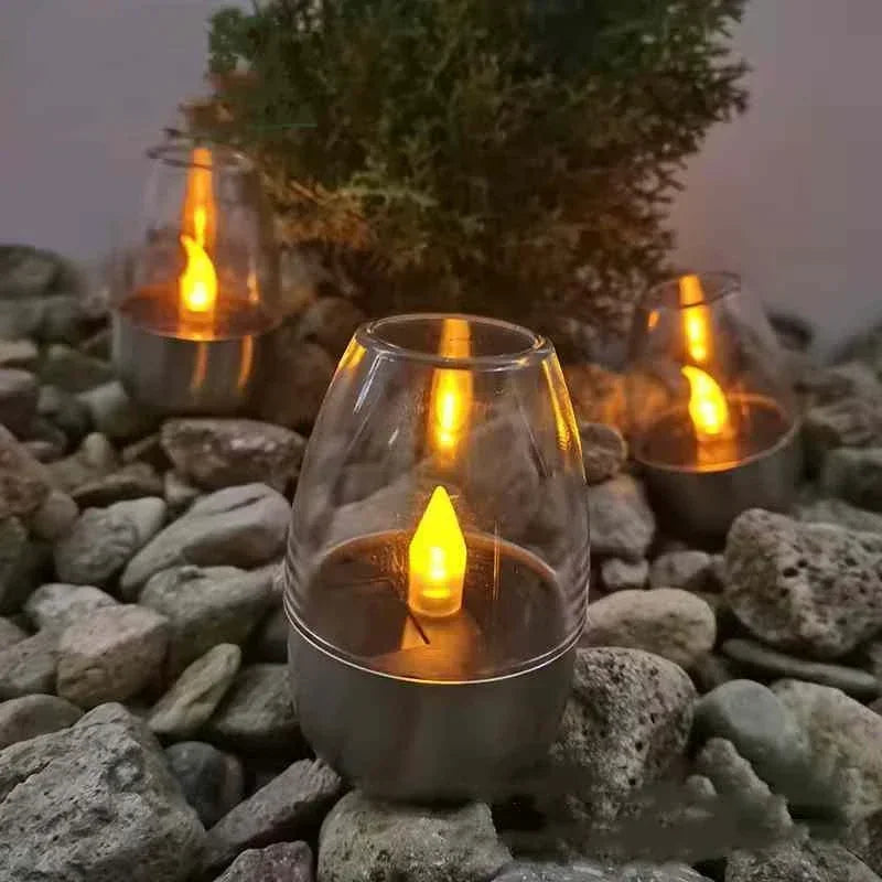 LED Solar Candles Light Flameless Rechargeable