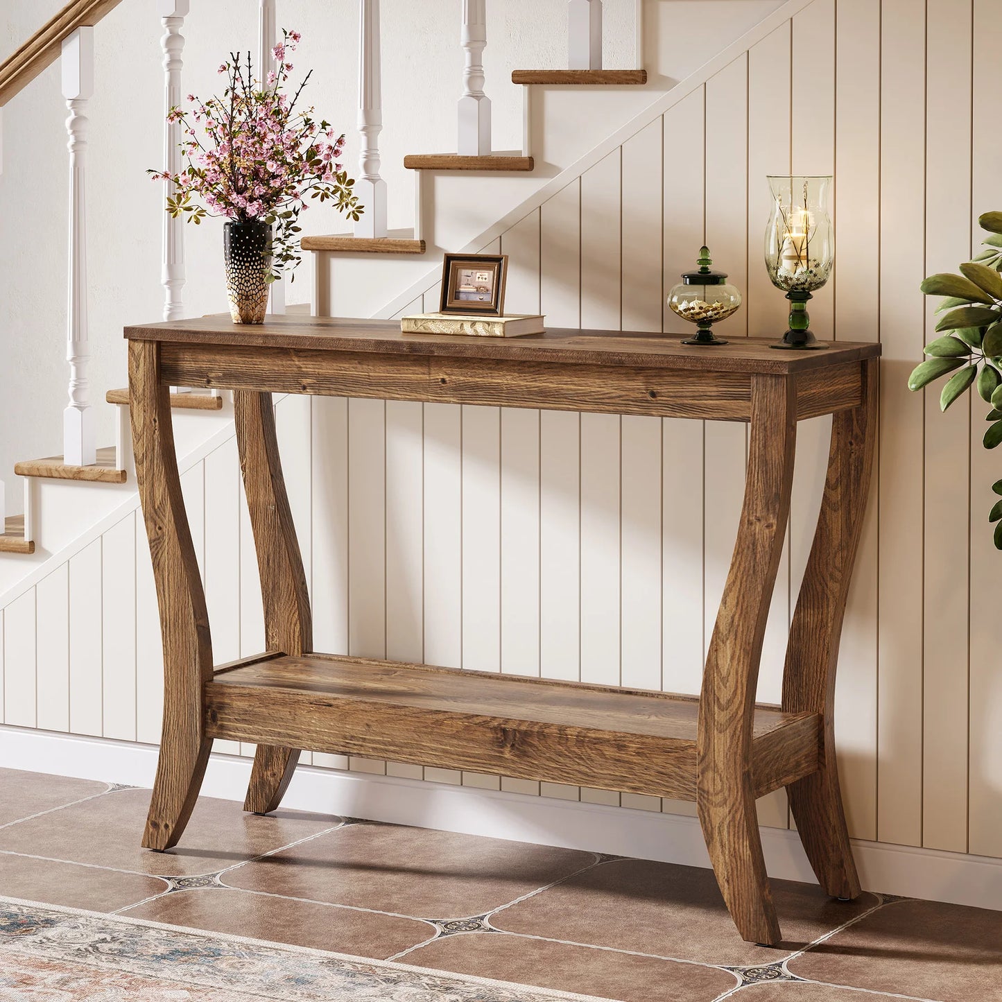 Solid Wood Console Table 41.3-Inch