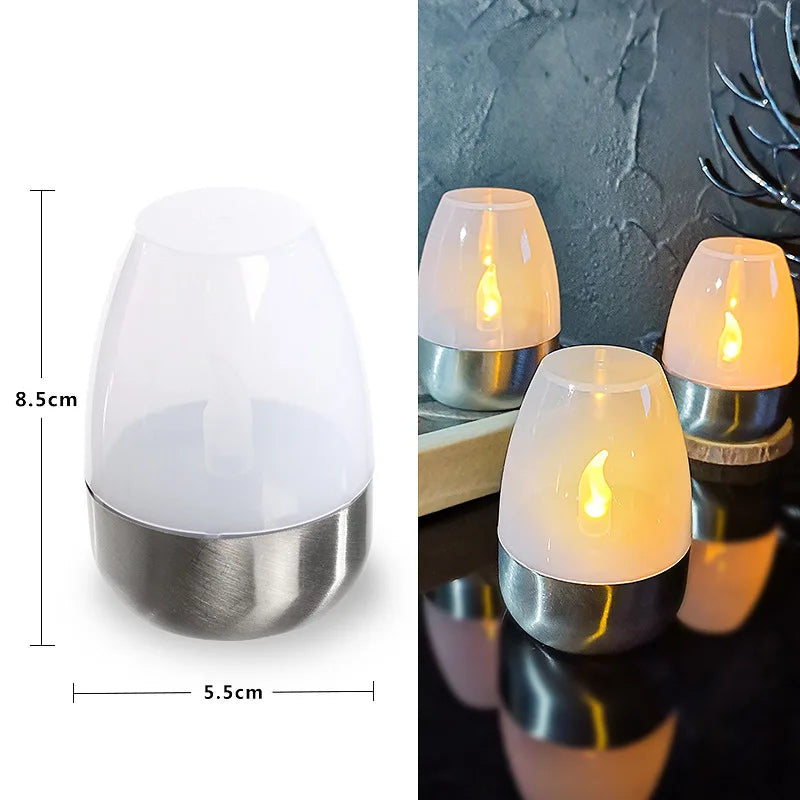 LED Solar Candles Light Flameless Rechargeable