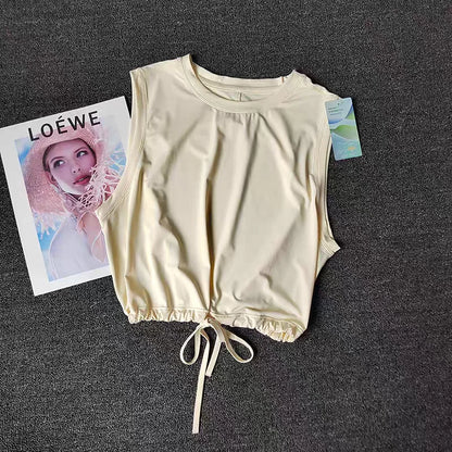 Women's Summer Slim-fit Sleeveless Gym T-Shirt Quick-Drying