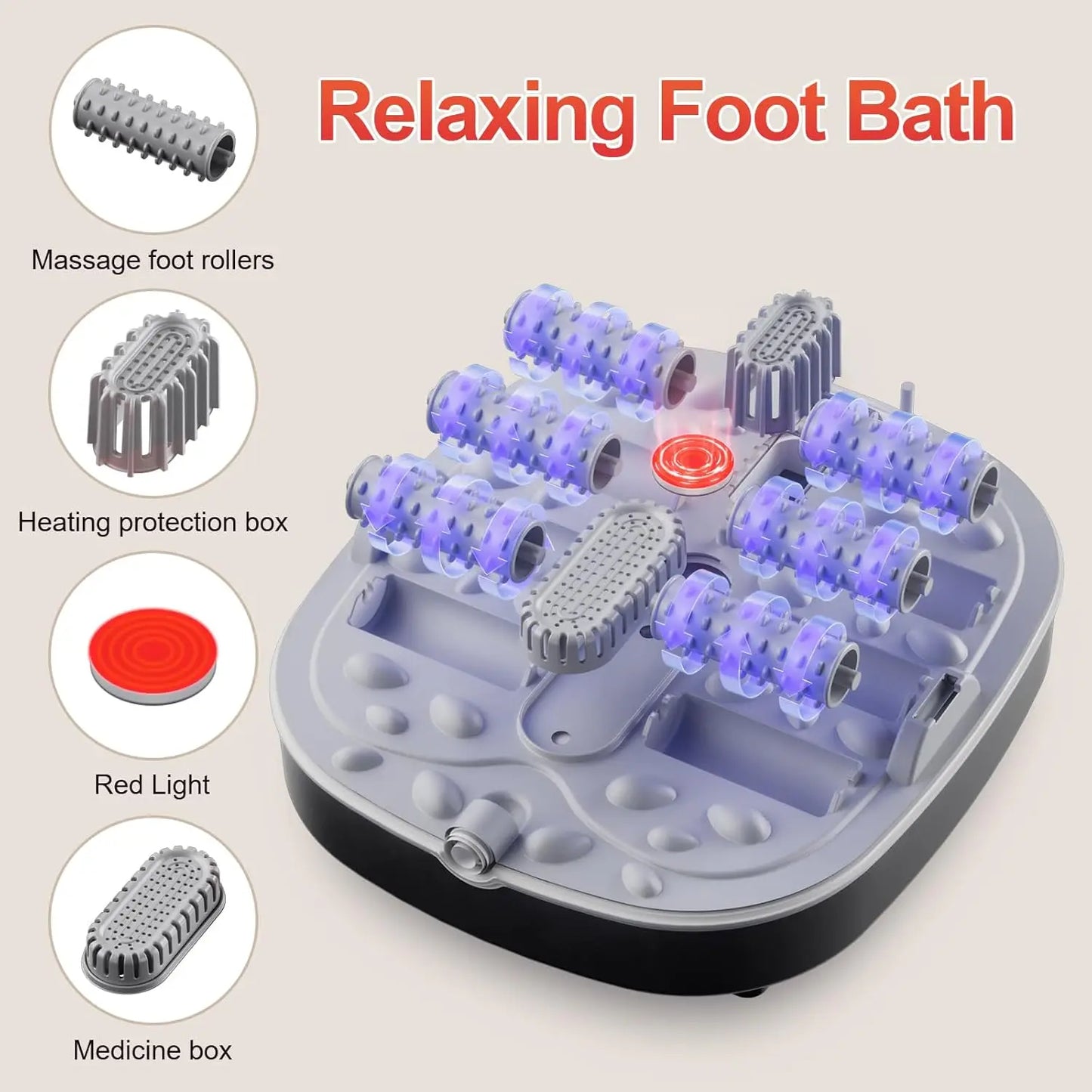 Collapsible Heated Foot Spa With Massage