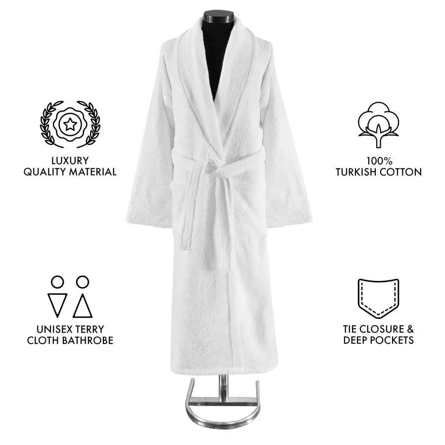 Luxury 100 Turkish Cotton Terry Cloth Bath Robe