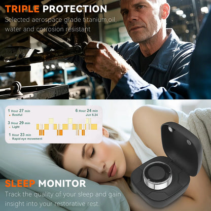 Smart Ring Heart Rate Blood Pressure Sleep Monitoring Motion Tracking