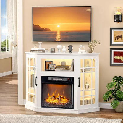 Electric Fireplace Heater Corner TV Stand