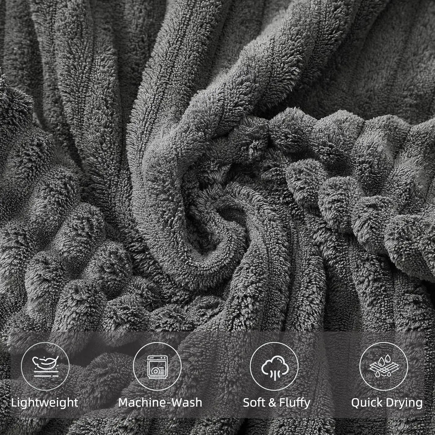 6-Piece Oversized Microfiber Bath Towel Set