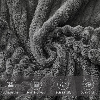 6-Piece Oversized Microfiber Bath Towel Set