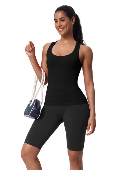 Seamless Workout Tank Top With Built in Bra