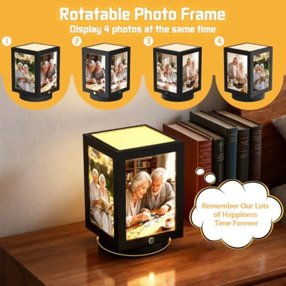 4x6 Picture Frame Light, Vintage Rotating Photo Frame